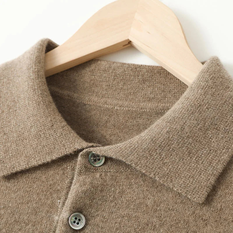 Cashmere Polo Sweater for Men | Business and Casual Wear