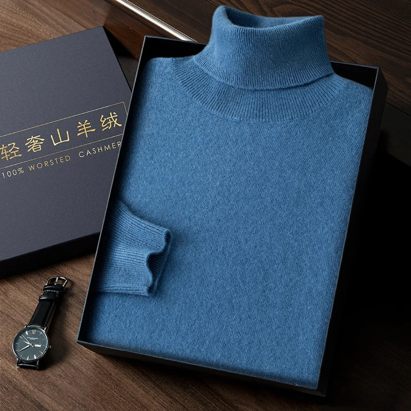 Himalayan Cashmere Turtleneck Sweater for Men | Winter Wear
