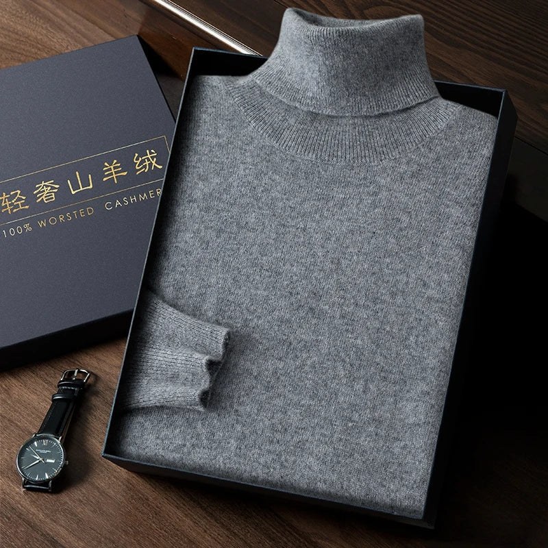 Himalayan Cashmere Turtleneck Sweater for Men | Winter Wear