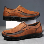 Leather Slip On Loafers with Elastic Inserts for Men | Work and Travel