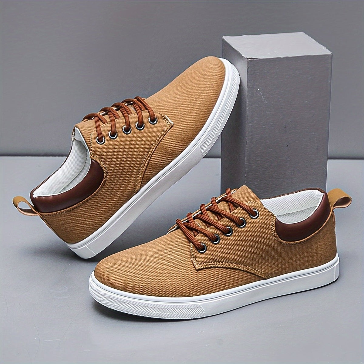 Classic Canvas Low Top Lace Up Sneakers for Men | Streetwear
