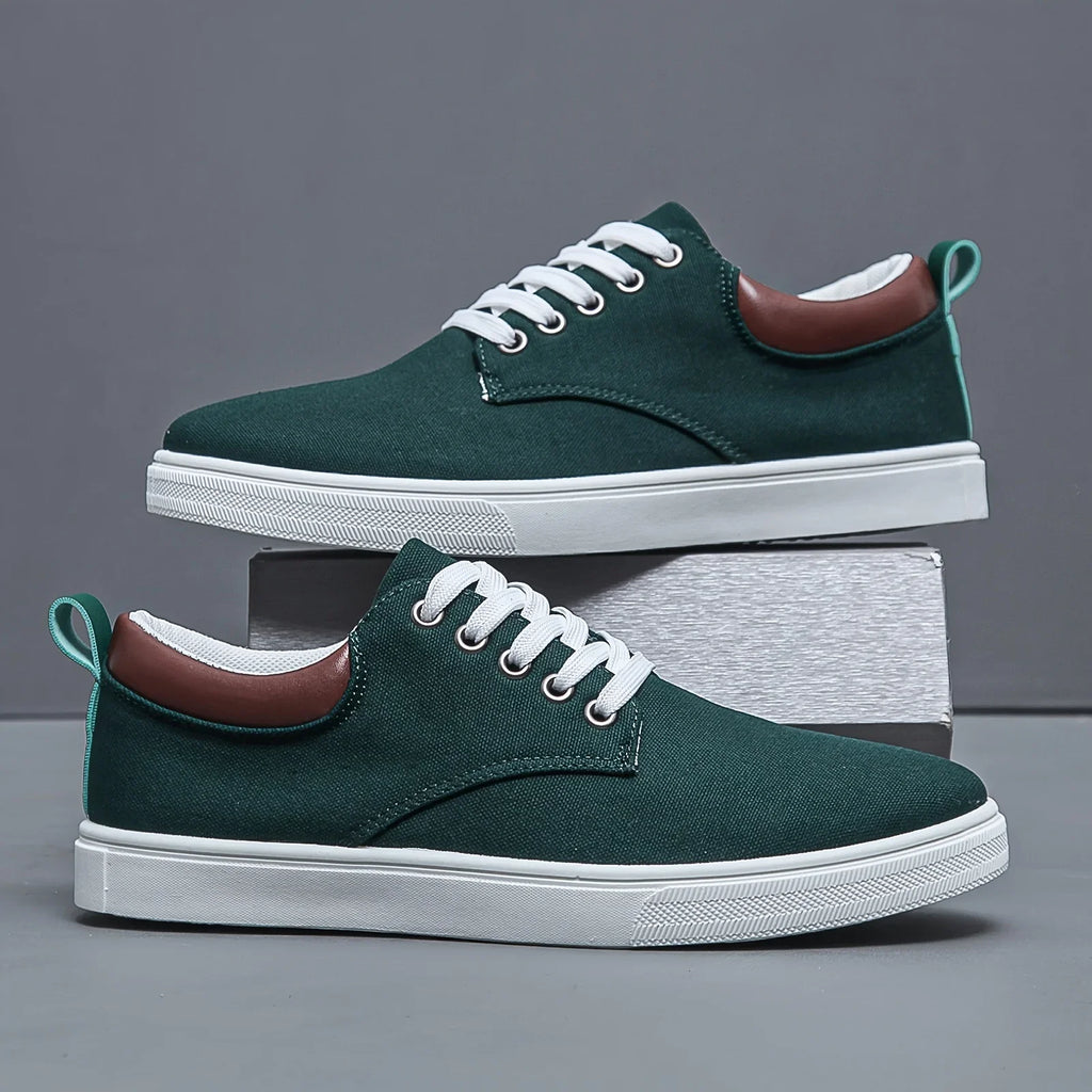 Classic Canvas Low Top Lace Up Sneakers for Men | Streetwear