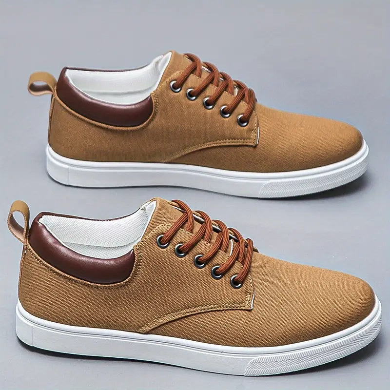Classic Canvas Low Top Lace Up Sneakers for Men | Streetwear