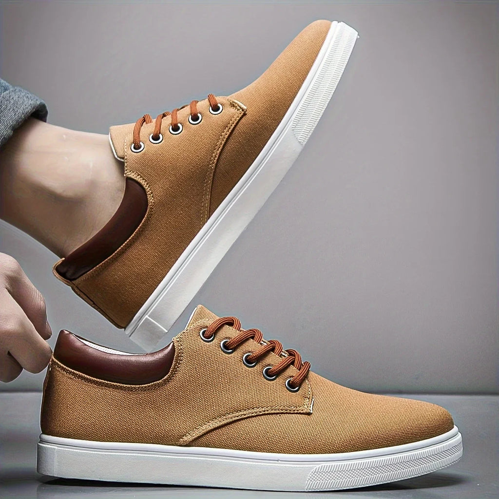 Classic Canvas Low Top Lace Up Sneakers for Men | Streetwear