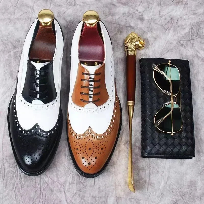 Two Tone Brogue Oxford Shoes for Men | Weddings and Formal Occasions