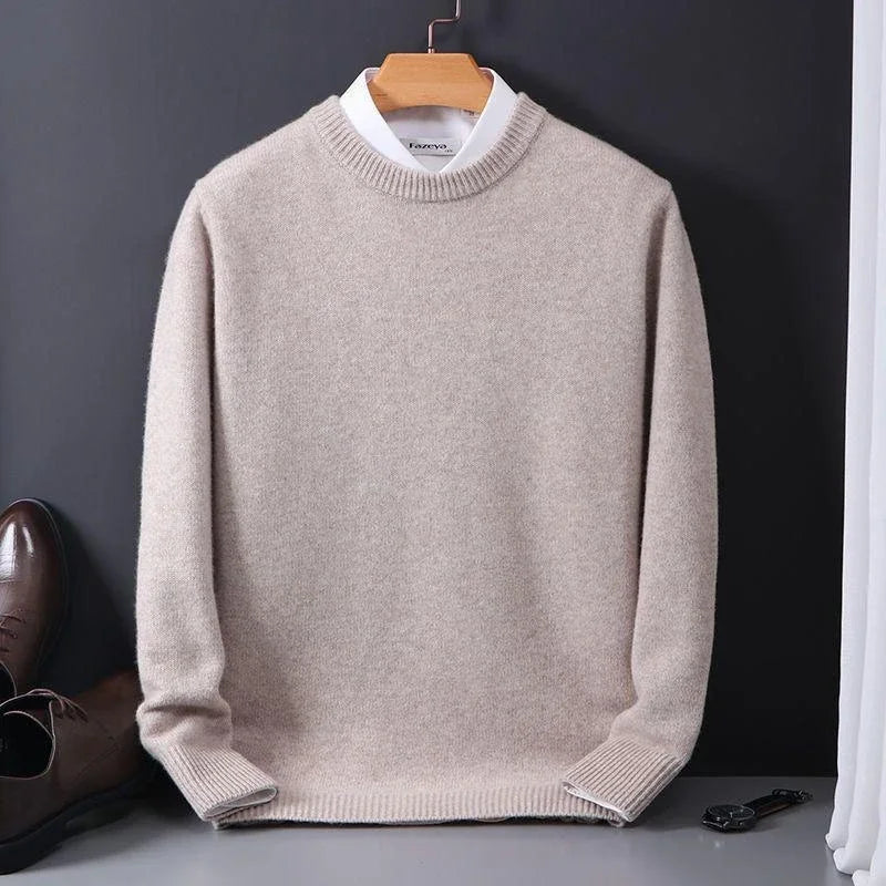 Cashmere Crew Neck Sweater for Men | Smart Casual Wear