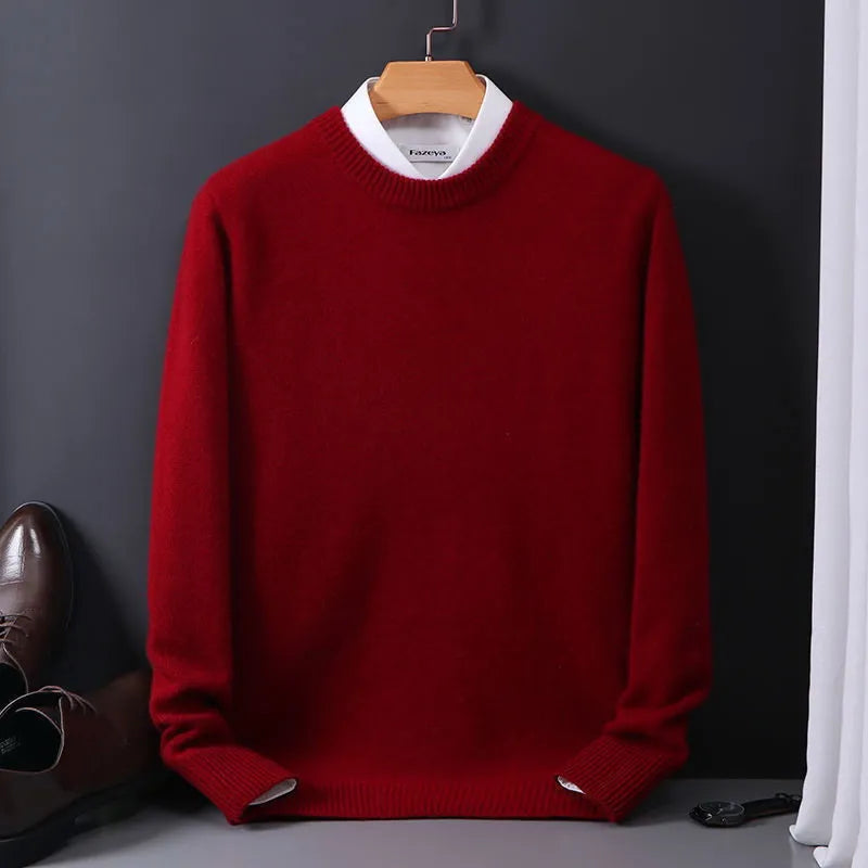 Cashmere Crew Neck Sweater for Men | Smart Casual Wear