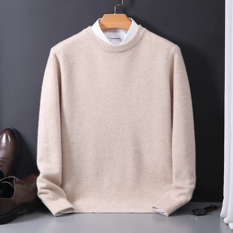Cashmere Crew Neck Sweater for Men | Smart Casual Wear