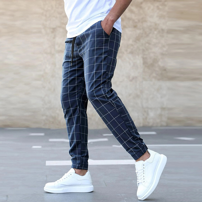 Checkered Pattern Everyday Jogger Pants for Men | Casual Wear