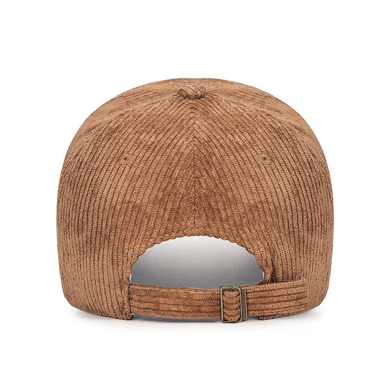 Corduroy Baseball Cap with Adjustable Strap