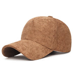 Corduroy Baseball Cap with Adjustable Strap