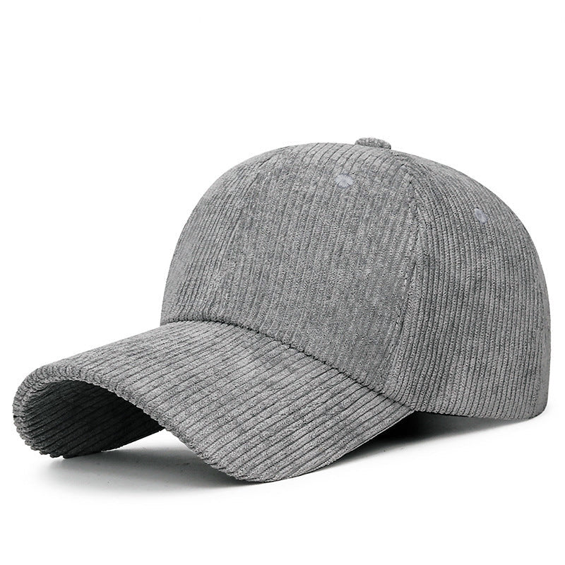 Corduroy Baseball Cap with Adjustable Strap