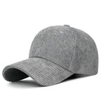 Corduroy Baseball Cap with Adjustable Strap
