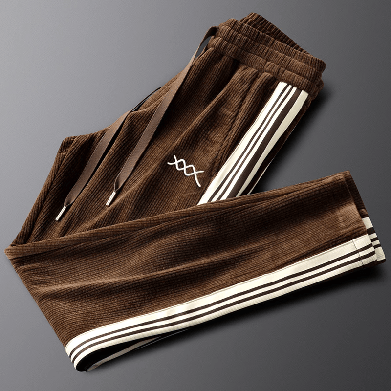 Corduroy Full Zip Jacket and Jogger Track Set for Men | Casual Wear