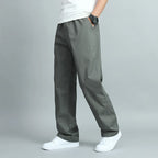 Cotton Loose Fit Straight Leg Trousers for Men | Everyday Wear