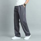 Cotton Loose Fit Straight Leg Trousers for Men | Everyday Wear