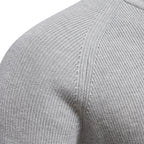 Cotton Zip Up High Collar Knit Cardigan for Men | Autumn Layering