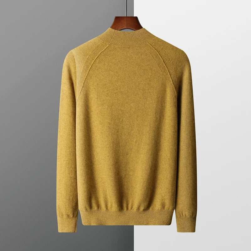 Himalayan Cashmere Crewneck Sweater for Men | Business and Casual Wear