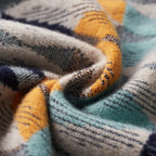 Geometric Pattern Merino Wool Crewneck Sweater for Men | Casual and Office Wear