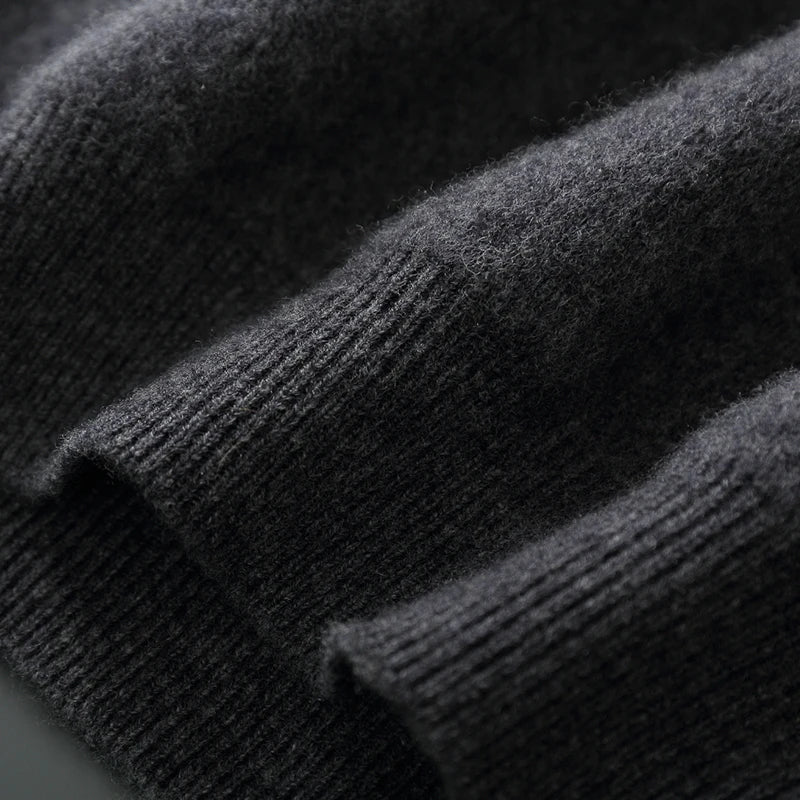 Graphic Pattern Merino Wool Crewneck Sweater for Men | Casual Wear