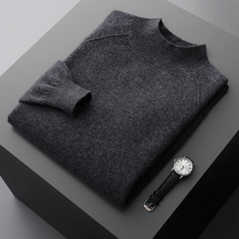 Himalayan Cashmere Crewneck Sweater for Men | Business and Casual Wear