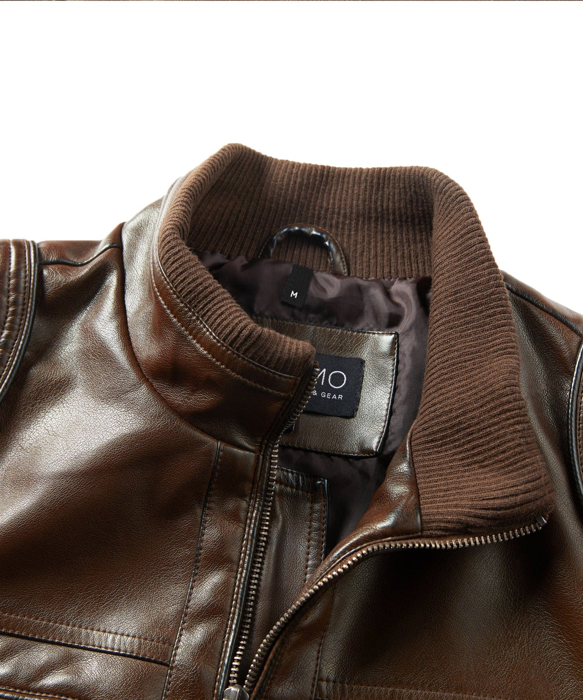Quilted Shoulder Cafe Racer PU Leather Moto Jacket for Men | Casual Wear