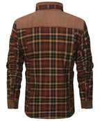 Snap Front Faux Fur Lined Flannel Jacket for Men | Winter Outerwear