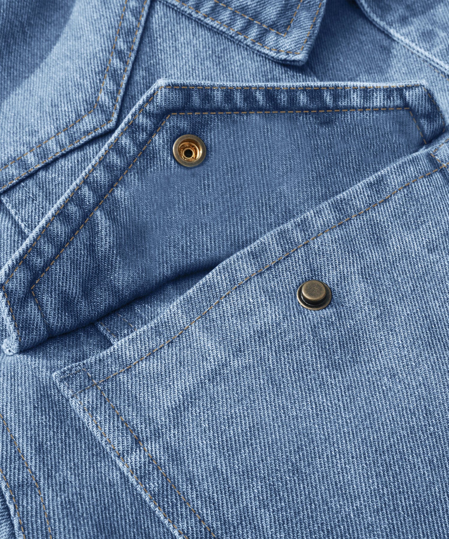 Flannel Lined Button Front Denim Shirt Jacket for Men | Cool Weather