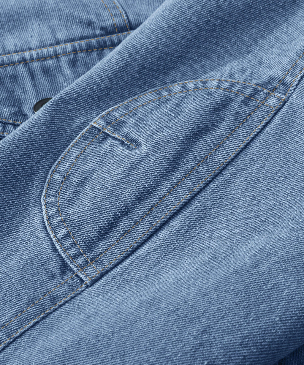 Flannel Lined Button Front Denim Shirt Jacket for Men | Cool Weather