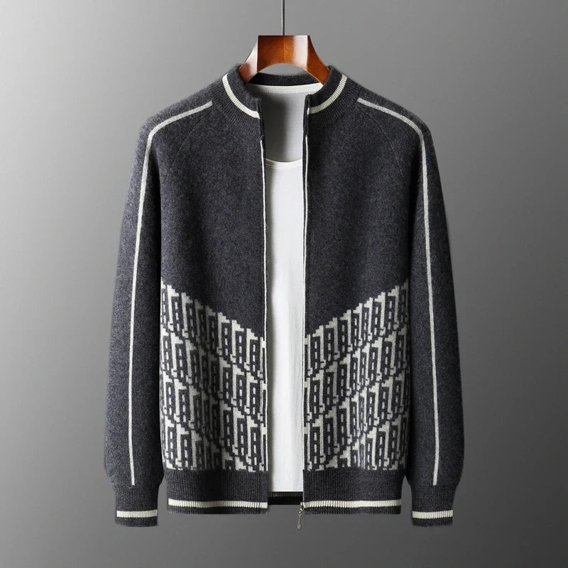 Wool Blend Single Breasted Longline Overcoat for Men | Winter Outerwear