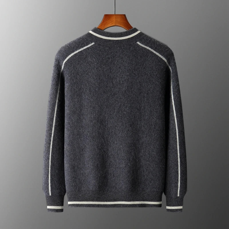 Wool Blend Single Breasted Longline Overcoat for Men | Winter Outerwear
