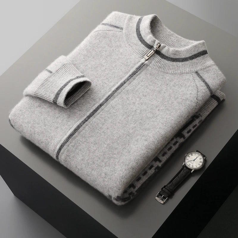 Wool Blend Single Breasted Longline Overcoat for Men | Winter Outerwear