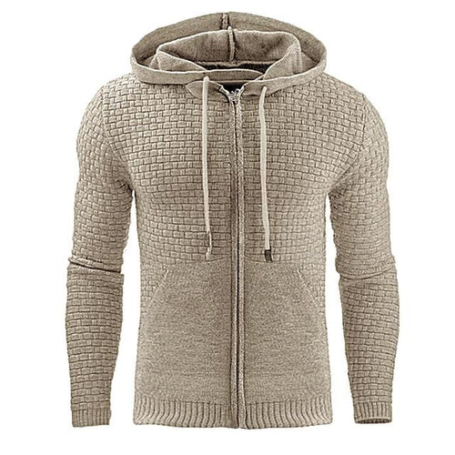 Cotton Blend Full Zip Hoodie for Men | Everyday Wear