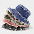 Frayed Denim Bucket Hat