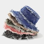 Frayed Denim Bucket Hat