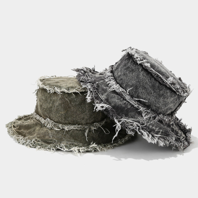 Frayed Denim Bucket Hat