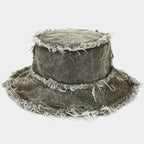 Frayed Denim Bucket Hat