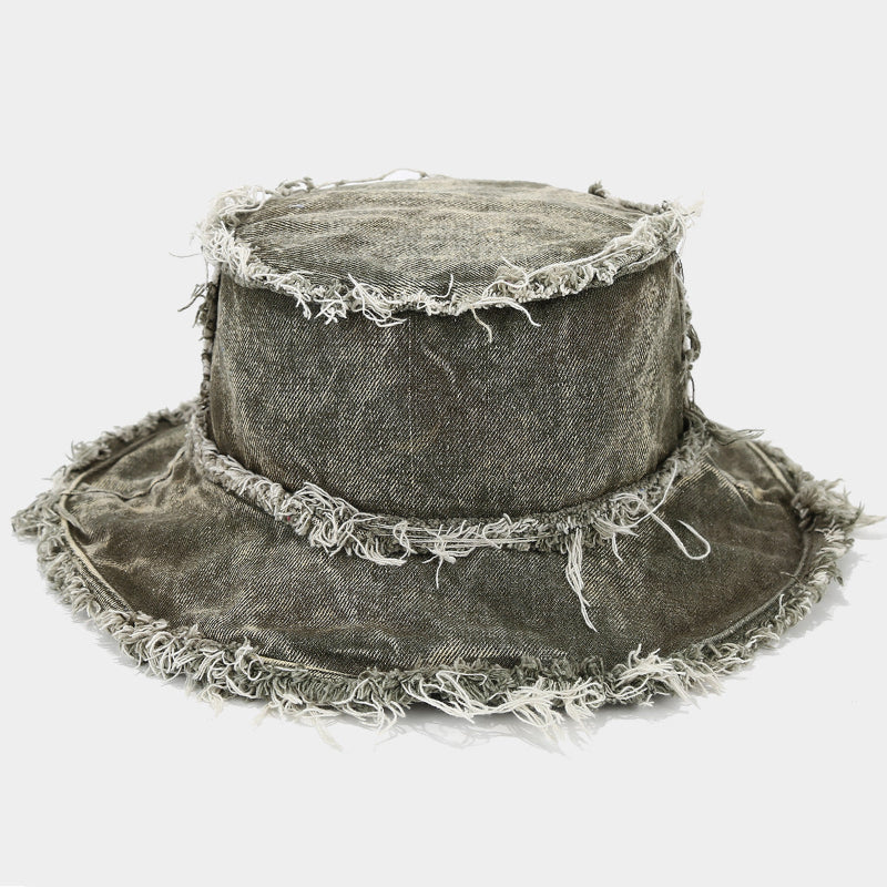 Frayed Denim Bucket Hat