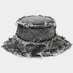 Frayed Denim Bucket Hat