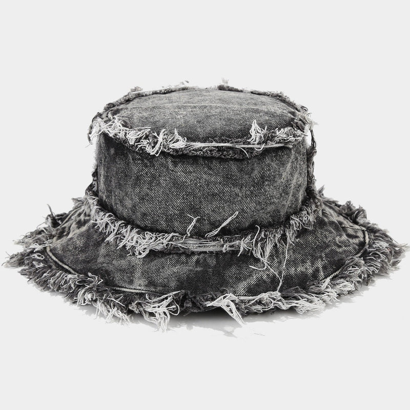 Frayed Denim Bucket Hat