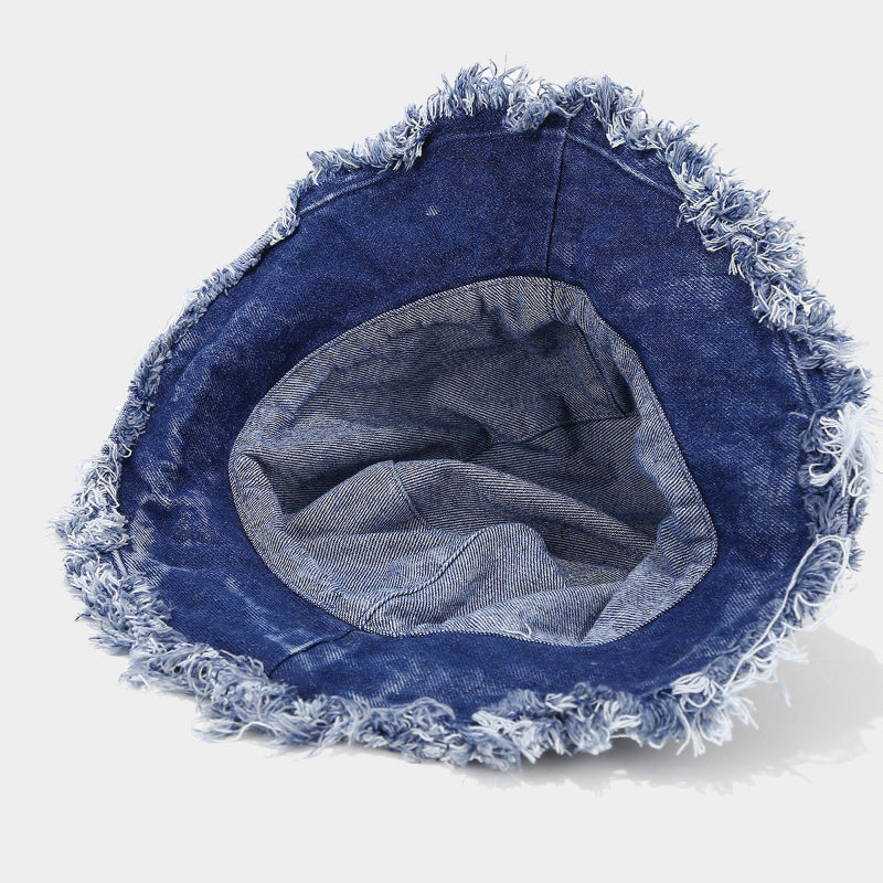 Frayed Denim Bucket Hat