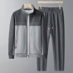 Two Tone Full Zip Jacket and Jogger Track Set for Men | Athleisure Wear