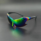 Futuristic Shield Sunglasses with Reflective Finish