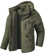 Heavyweight Fleece Lined Hooded Work Jacket for Men | Cold Weather