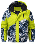 Glacier Print Insulated Hooded Winter Jacket for Men | Outdoor Wear