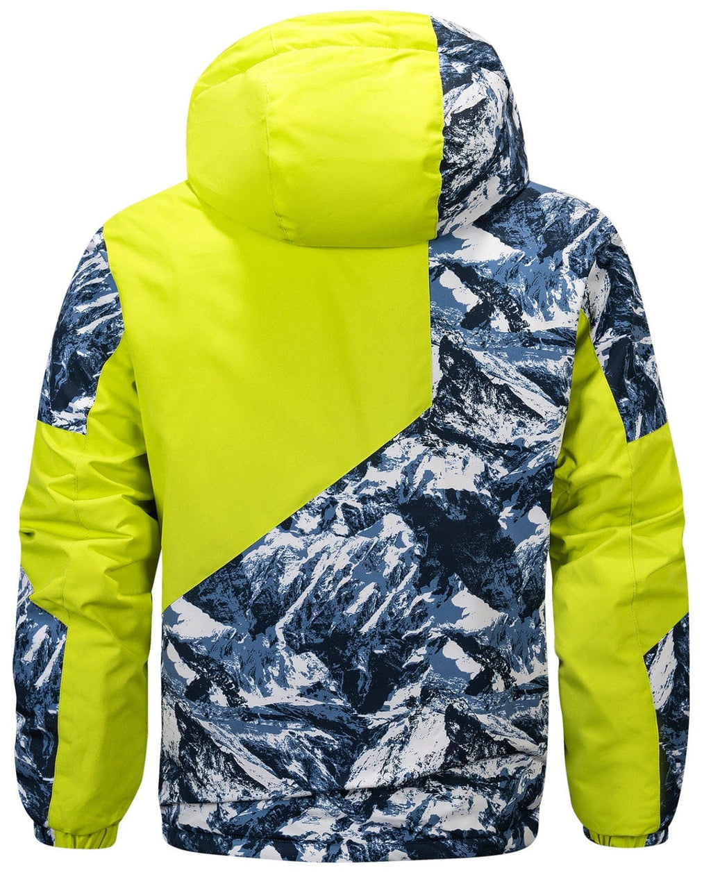 Glacier Print Insulated Hooded Winter Jacket for Men | Outdoor Wear