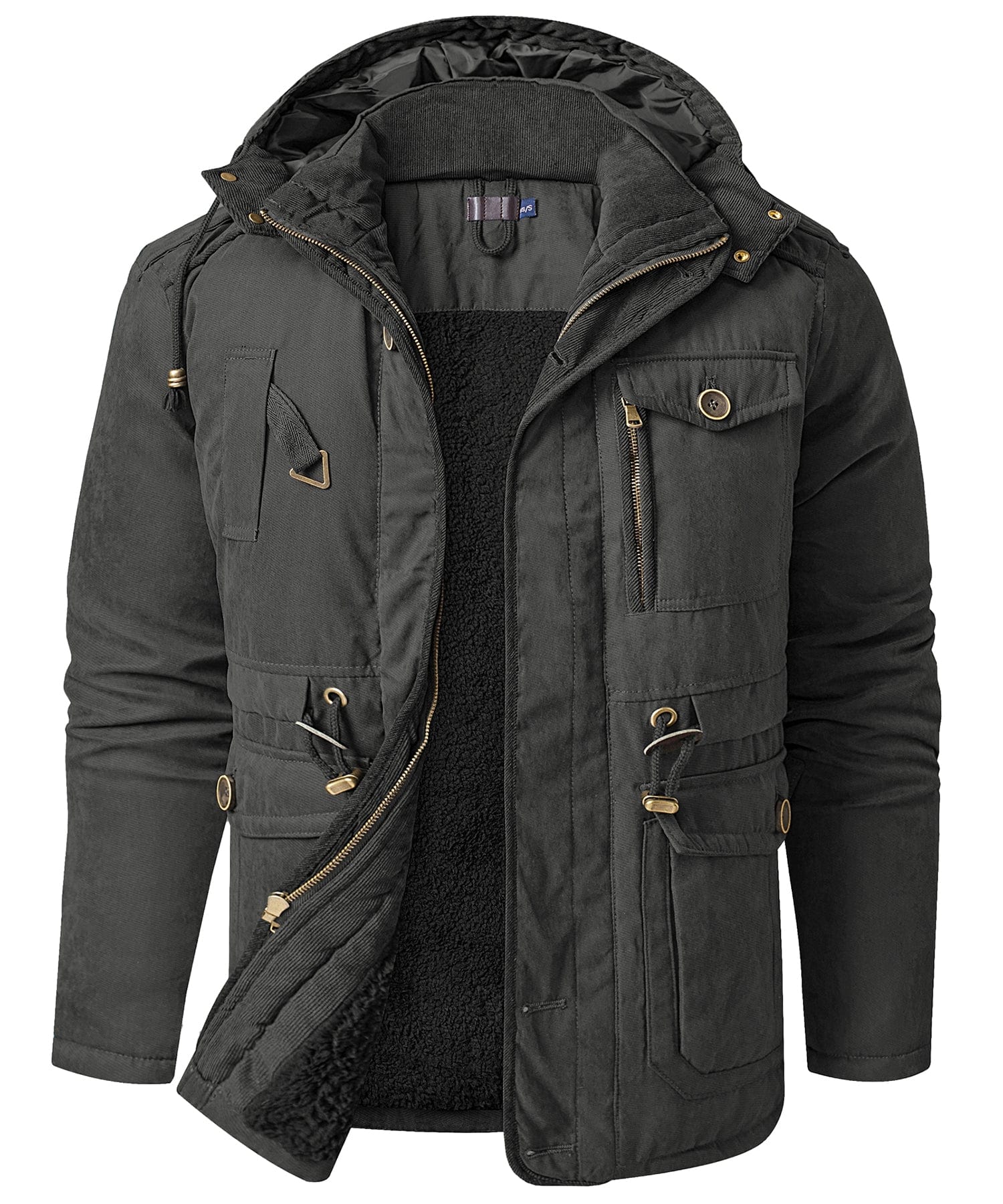 Heavyweight Fleece Lined Hooded Work Jacket for Men | Cold Weather