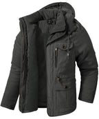 Heavyweight Fleece Lined Hooded Work Jacket for Men | Cold Weather