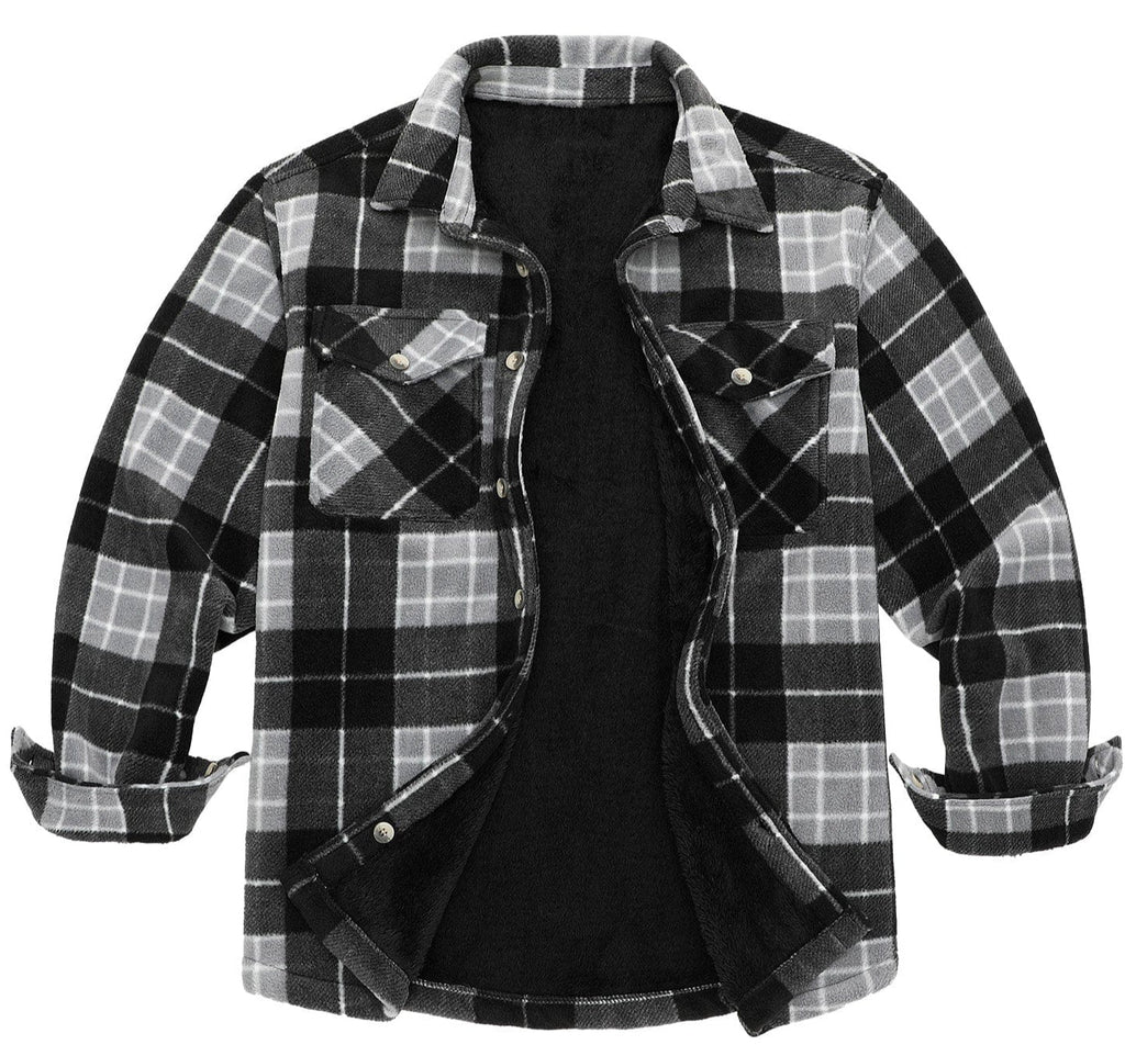 Lined Plaid Flannel Shirt Jacket for Men | Cold Weather Layering