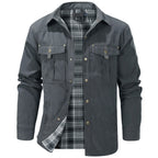 Flannel Lined Dual Chest Pocket Jacket for Men | Multi-Season Wear